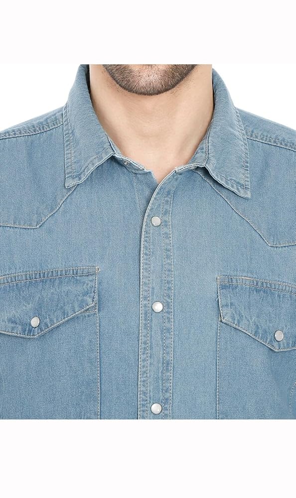 Amazon.com: Men's Front Snap Button Western Shirts in 100